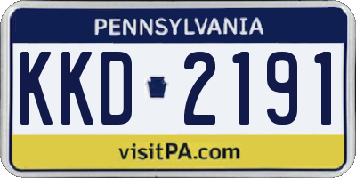 PA license plate KKD2191