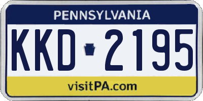 PA license plate KKD2195
