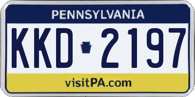 PA license plate KKD2197