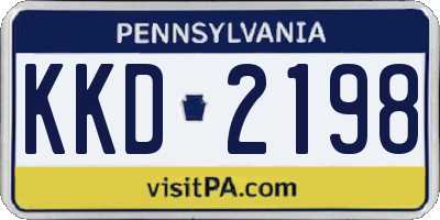 PA license plate KKD2198