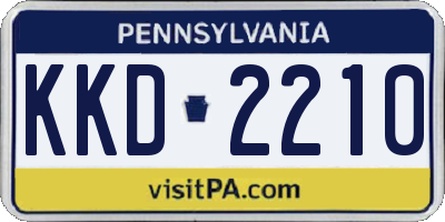 PA license plate KKD2210