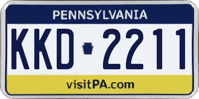 PA license plate KKD2211