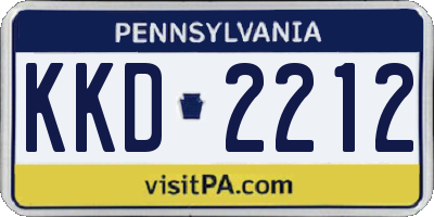 PA license plate KKD2212