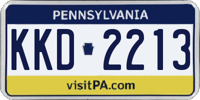 PA license plate KKD2213