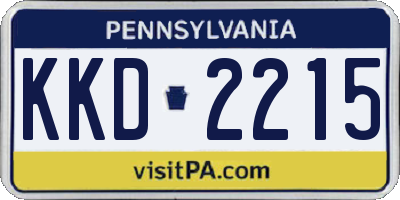 PA license plate KKD2215