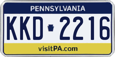 PA license plate KKD2216