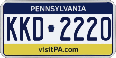 PA license plate KKD2220