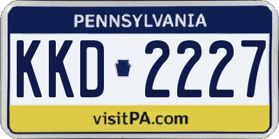 PA license plate KKD2227