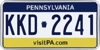 PA license plate KKD2241