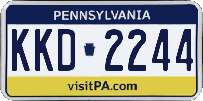 PA license plate KKD2244