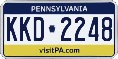 PA license plate KKD2248