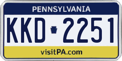 PA license plate KKD2251