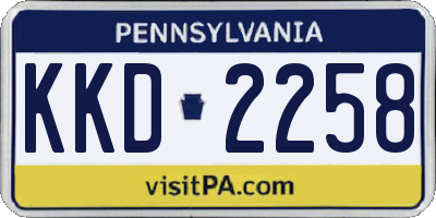 PA license plate KKD2258