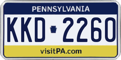 PA license plate KKD2260