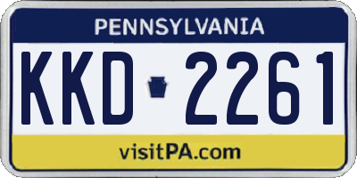 PA license plate KKD2261