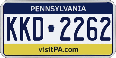 PA license plate KKD2262