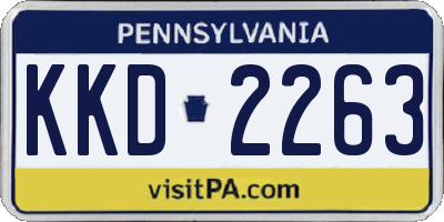 PA license plate KKD2263