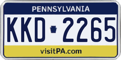 PA license plate KKD2265