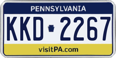 PA license plate KKD2267