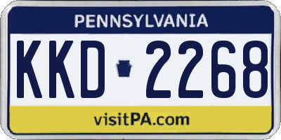 PA license plate KKD2268