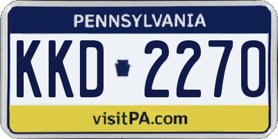 PA license plate KKD2270