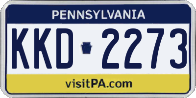 PA license plate KKD2273