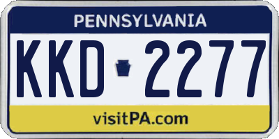 PA license plate KKD2277