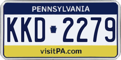 PA license plate KKD2279