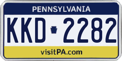 PA license plate KKD2282