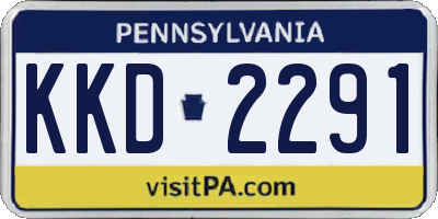 PA license plate KKD2291