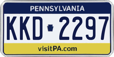 PA license plate KKD2297