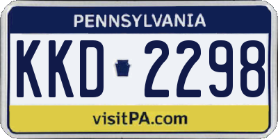 PA license plate KKD2298