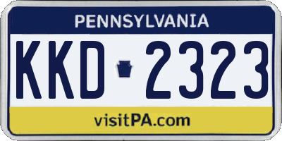 PA license plate KKD2323