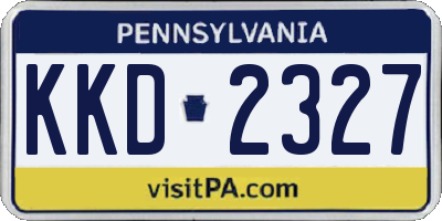 PA license plate KKD2327