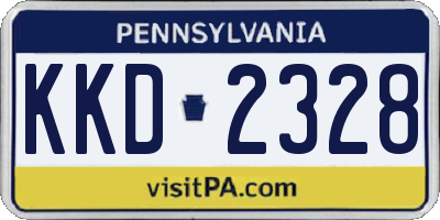 PA license plate KKD2328