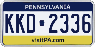 PA license plate KKD2336