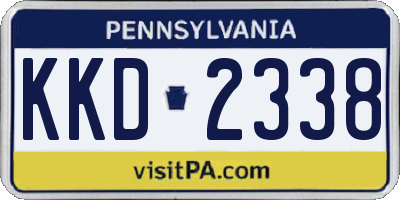 PA license plate KKD2338