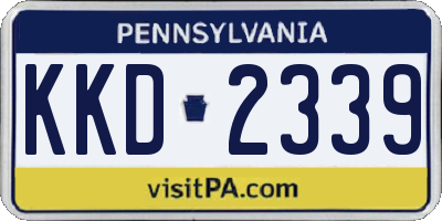 PA license plate KKD2339