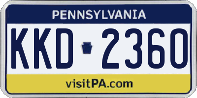 PA license plate KKD2360