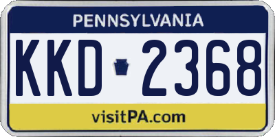 PA license plate KKD2368
