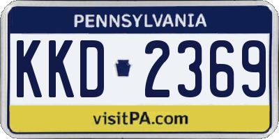 PA license plate KKD2369