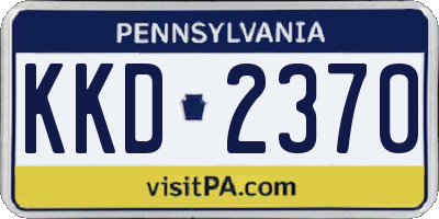 PA license plate KKD2370