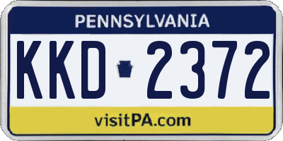 PA license plate KKD2372