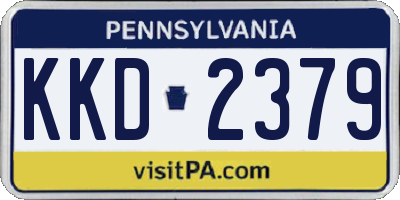 PA license plate KKD2379