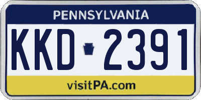 PA license plate KKD2391
