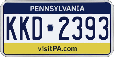 PA license plate KKD2393
