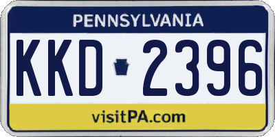 PA license plate KKD2396