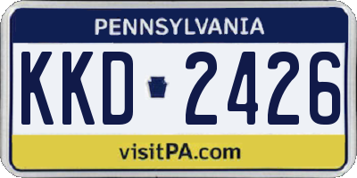 PA license plate KKD2426