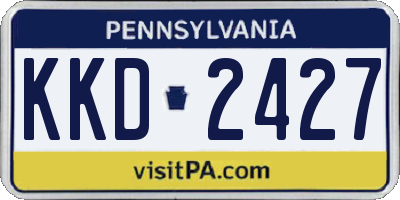 PA license plate KKD2427