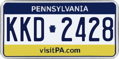 PA license plate KKD2428